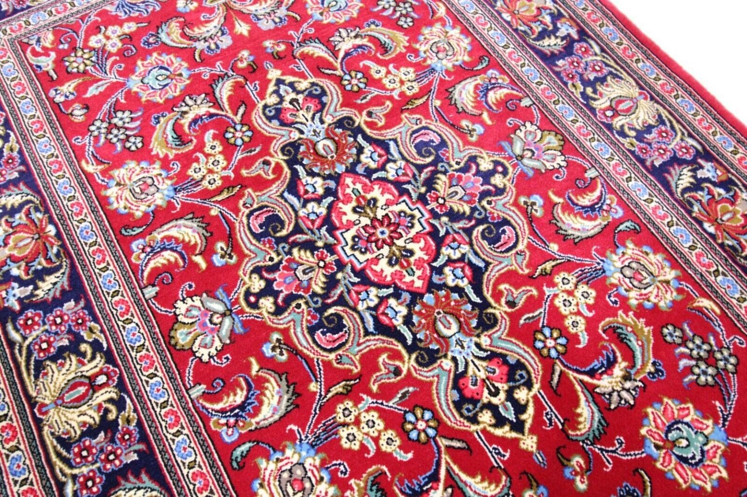 Perserteppich Ghom 184 x 122 cm Wolle handgeknüpft