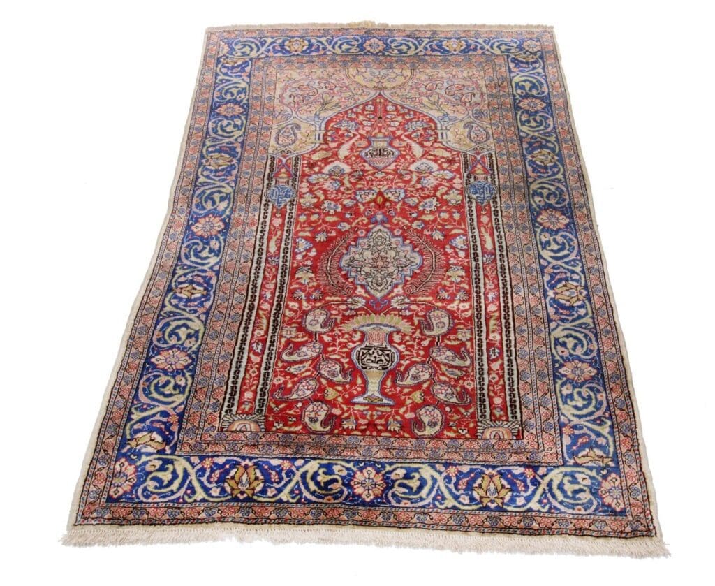 Orientteppich Hereke 184 x 122 cm Seide handgeknüpft