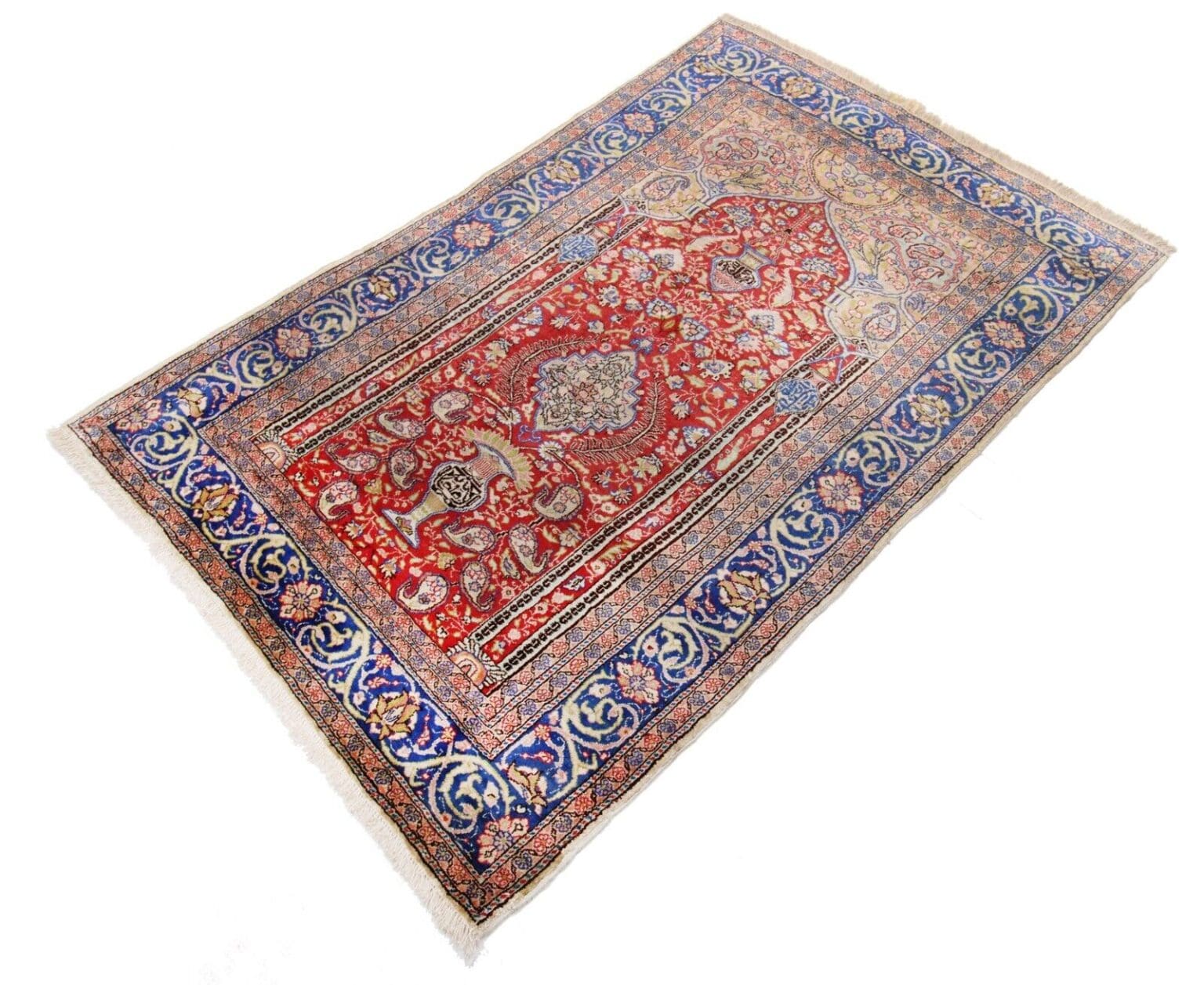 Orientteppich Hereke 184 x 122 cm Seide handgeknüpft