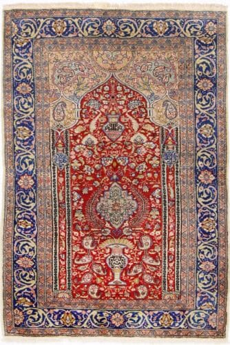 Orientteppich Hereke 184 x 122 cm Seide handgeknüpft