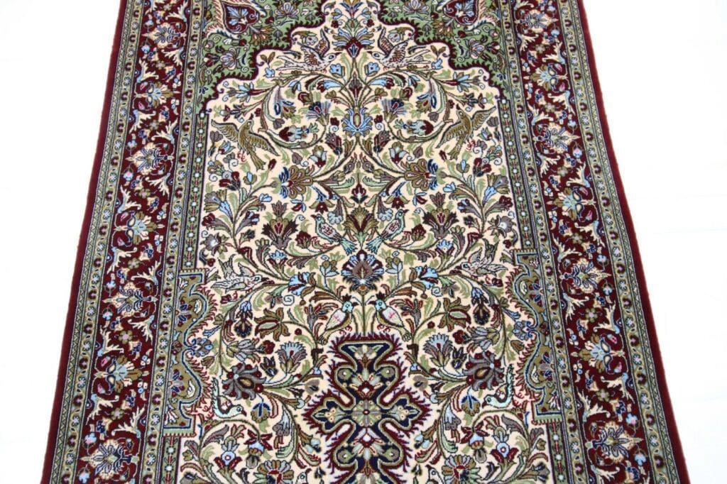 Perserteppich Ghom 184 x 122 cm Seide handgeknüpft