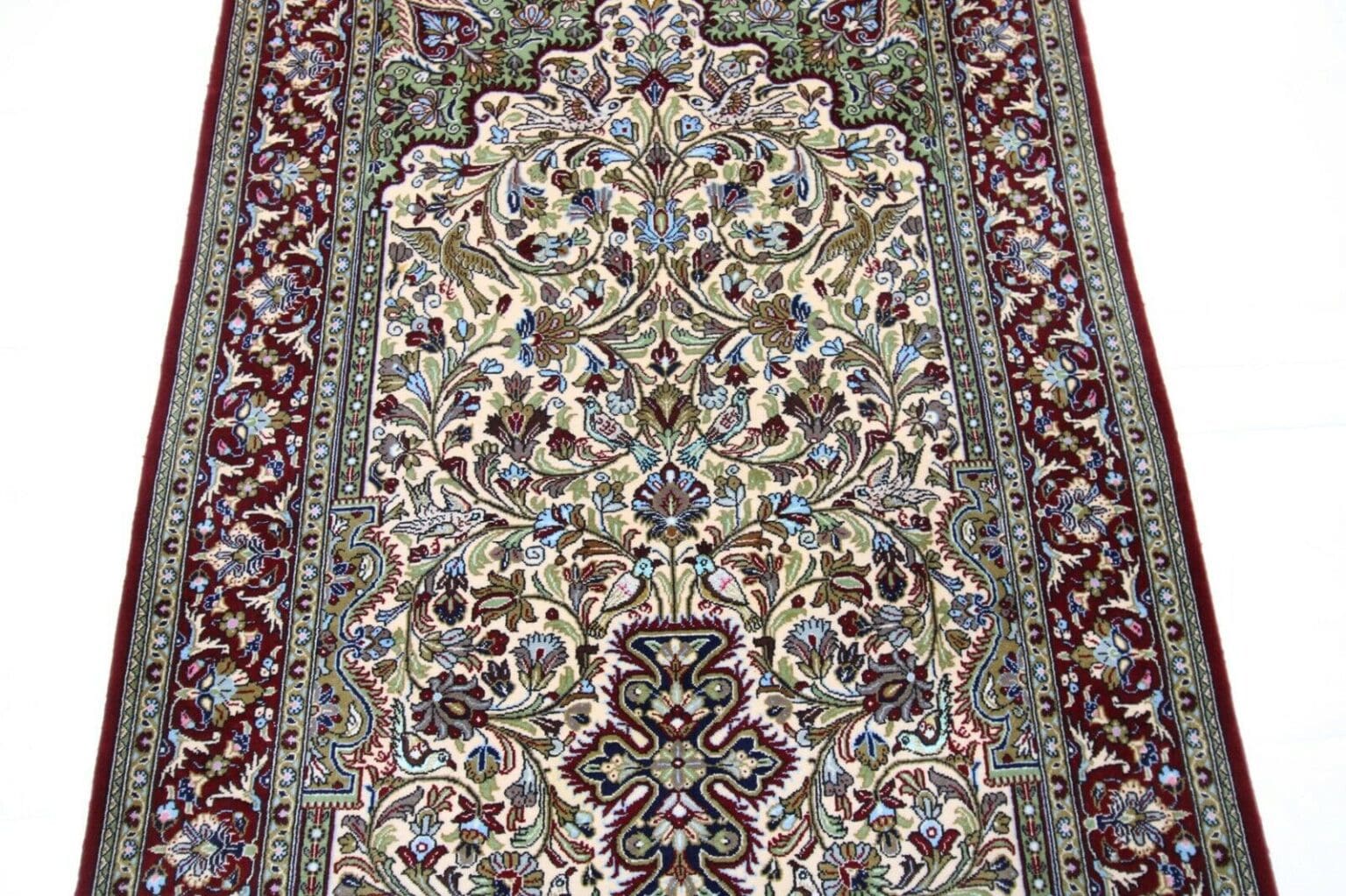 Perserteppich Ghom 184 x 122 cm Seide handgeknüpft