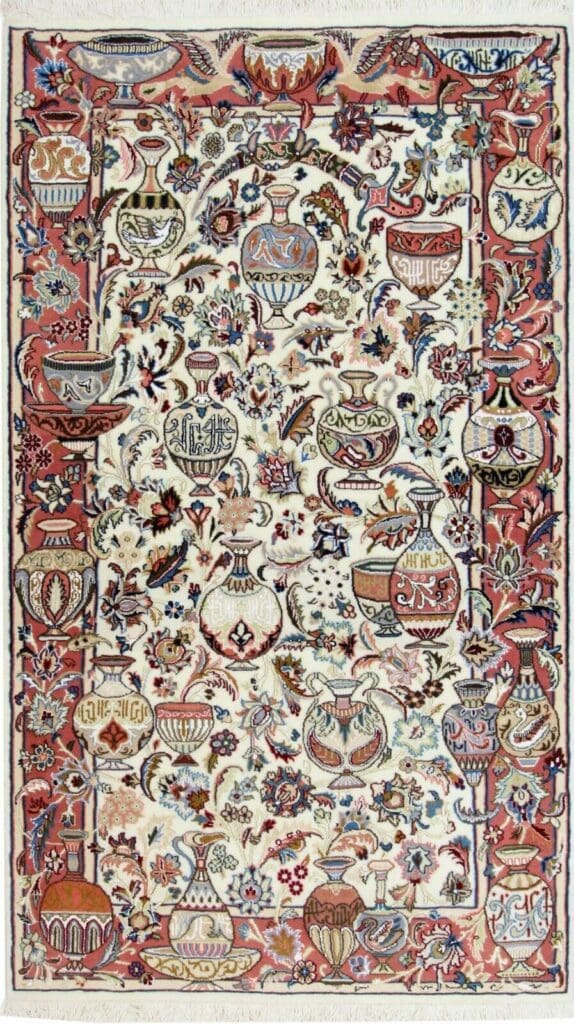 Perserteppich Kashmar 184 x 122 cm Wolle handgeknüpft
