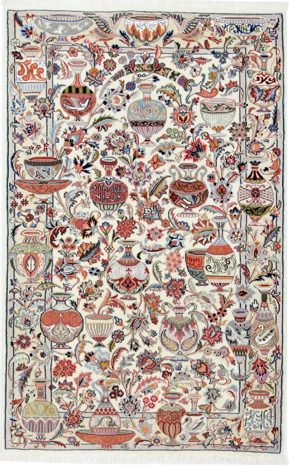 Perserteppich Kashmar 184 x 122 cm Wolle handgeknüpft