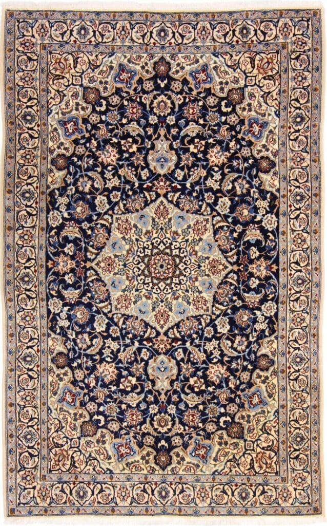 Perserteppich Nain 184 x 122 cm Wolle handgeknüpft