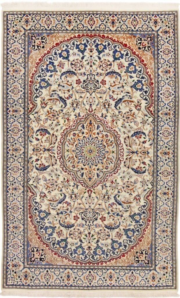 Perserteppich Nain 184x122 cm Wolle handgeknüpft