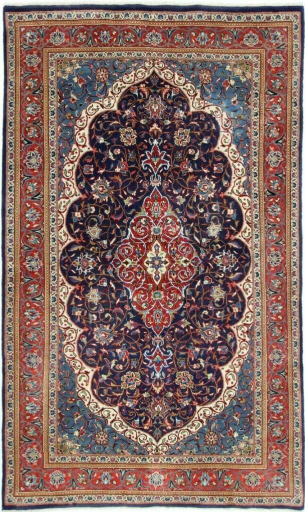 Perserteppich Keshan 227 x 134 cm Wolle handgeknüpft