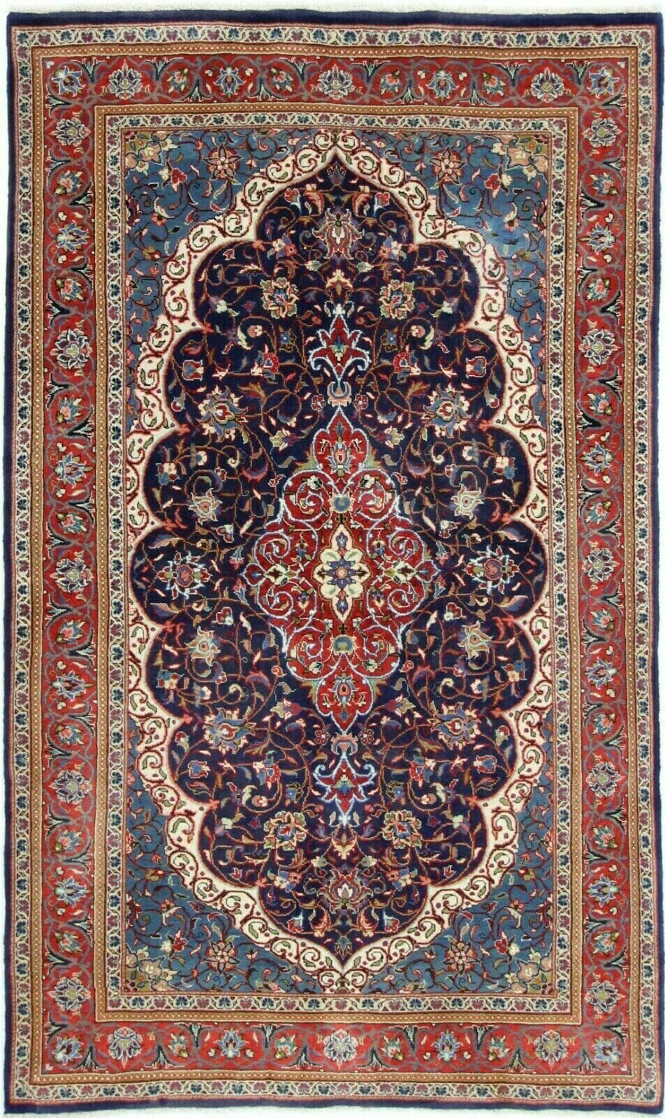 Perserteppich Keshan 227 x 134 cm Wolle handgeknüpft