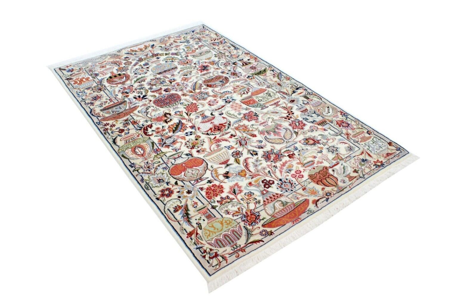 Perserteppich Kashmar 184 x 122 cm Wolle handgeknüpft