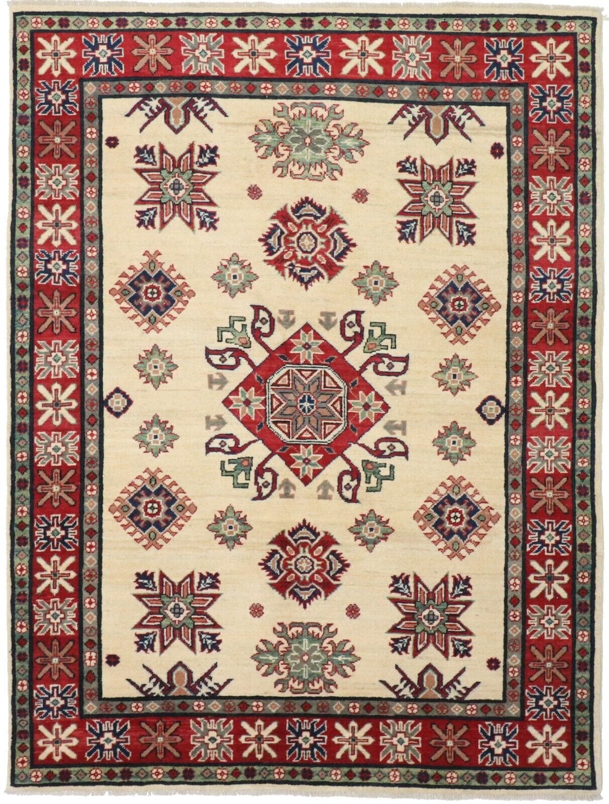 Orientteppich Kazak 202x150 cm Wolle handgeknüpft