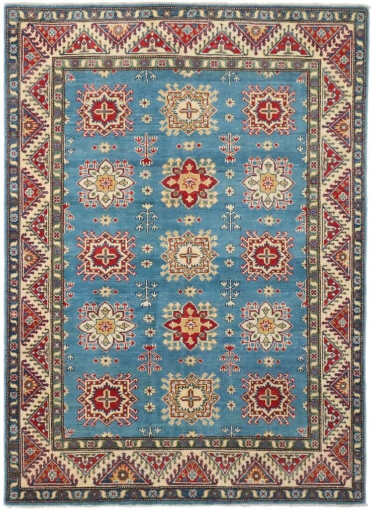 Orientteppich Kazak 207 x 147 cm Wolle handgeknüpft