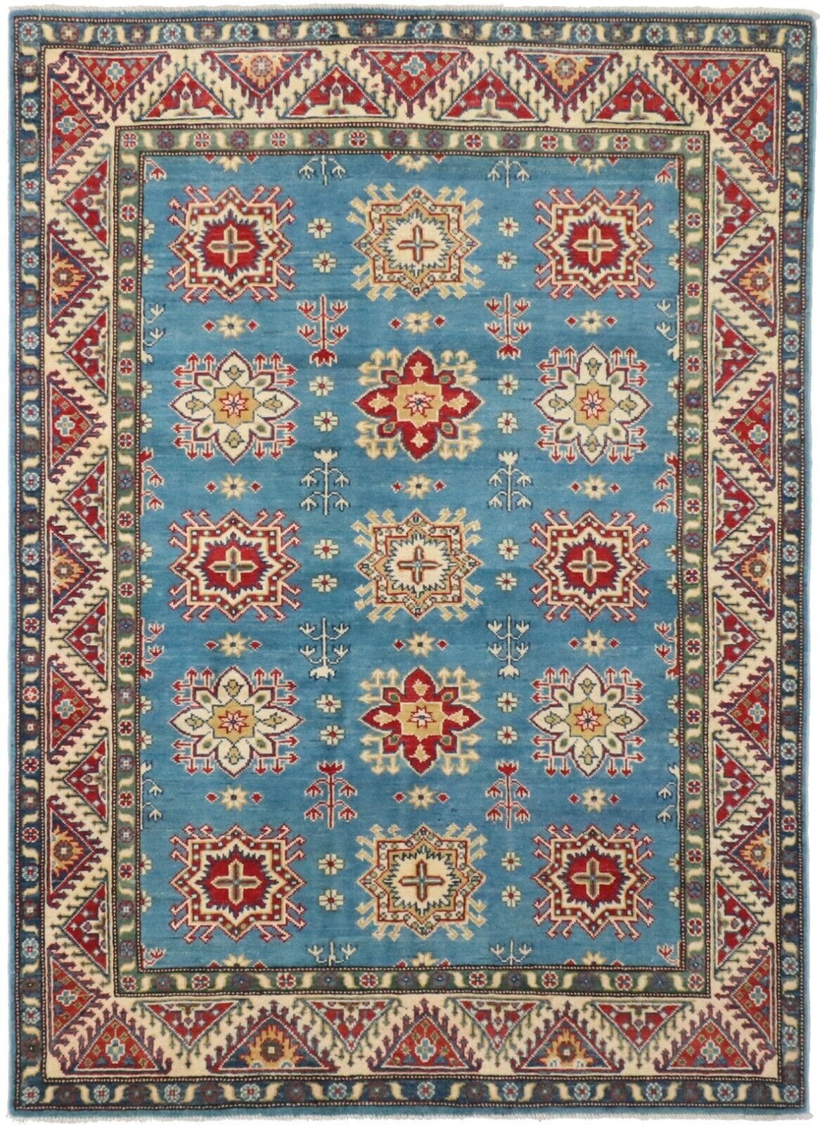 Orientteppich Kazak 207 x 147 cm Wolle handgeknüpft