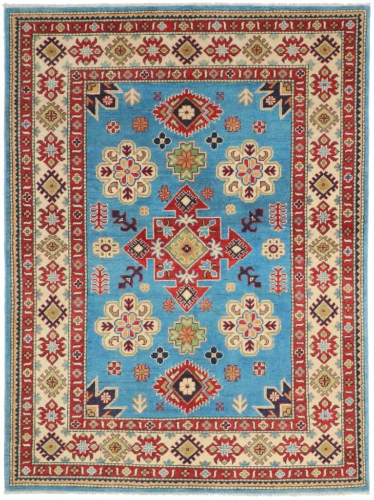 Orientteppich Kazak 201 x 146 cm Wolle handgeknüpft