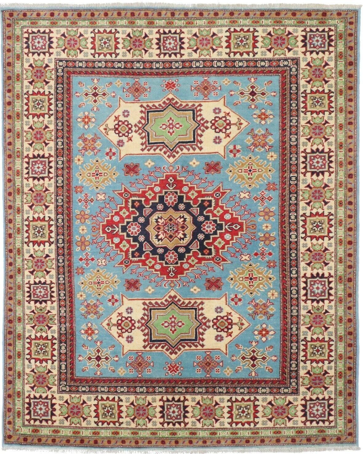 kazak-diyar-teppich-182x147-cm-160000-knoten-handgeknupft-perserteppich Orientteppich Kazak 182 x 147 cm Wolle handgeknüpft