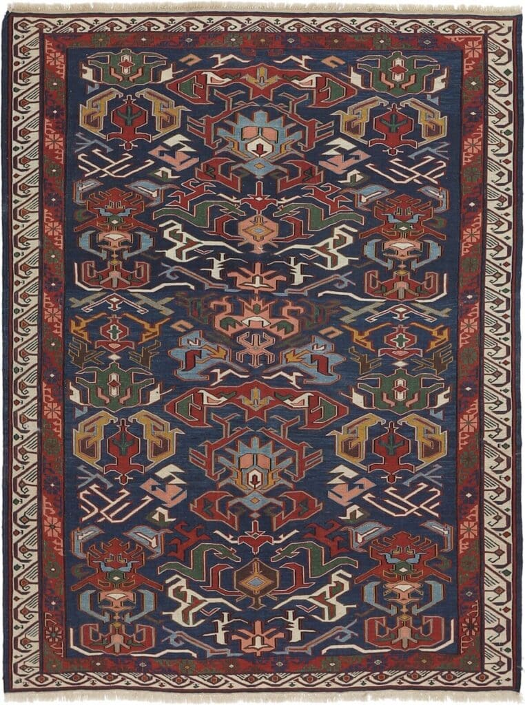 Orientteppich 197 x 147 cm Wolle handgewebt