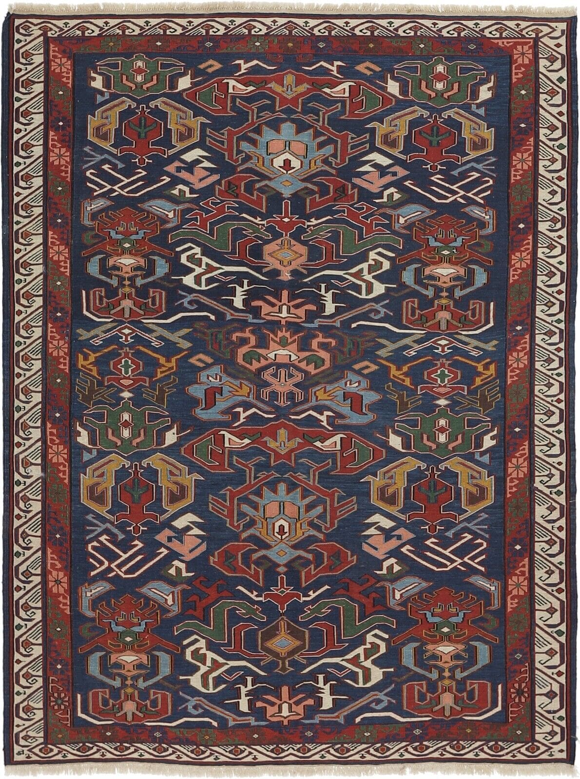 Orientteppich 197 x 147 cm Wolle handgewebt