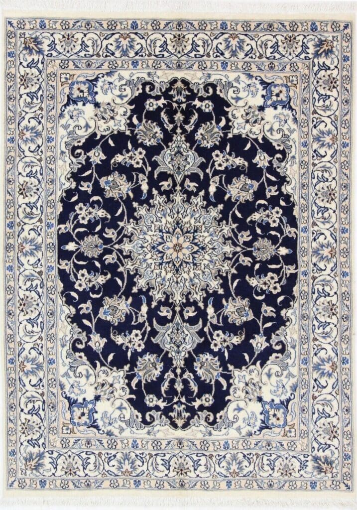Perserteppich Nain Kaschmir 202x145 cm Wolle handgeknüpft
