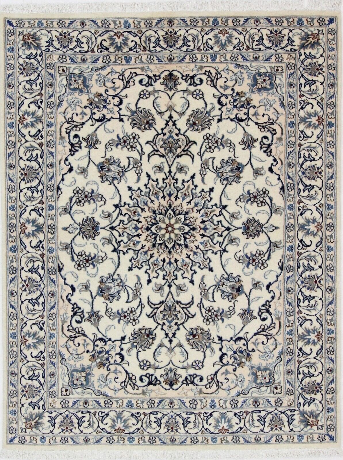 Perserteppich Nain Kaschmir 194x146 cm Wolle handgeknüpft