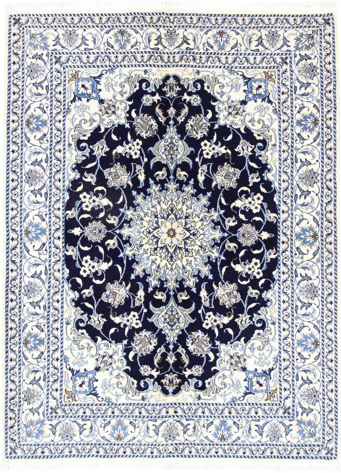 Perserteppich Nain Kaschmir 201 x 150 cm Wolle handgeknüpft