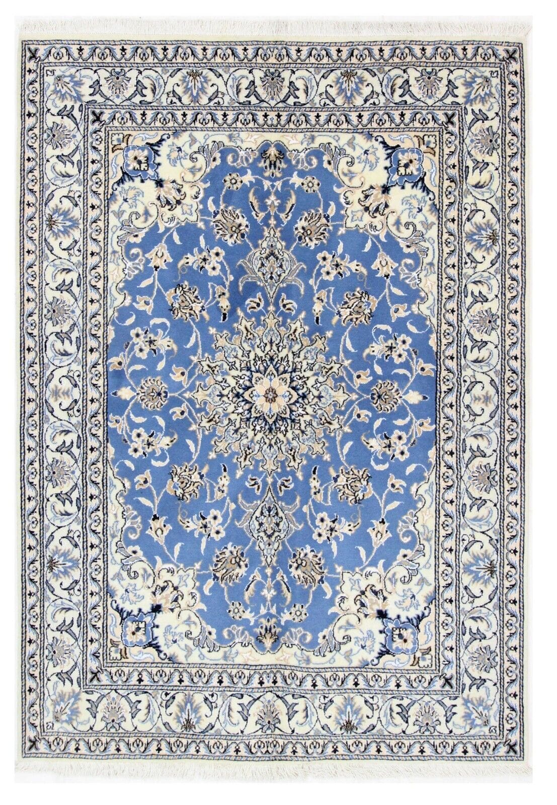 Perserteppich Nain 207 x 145 cm Wolle handgeknüpft