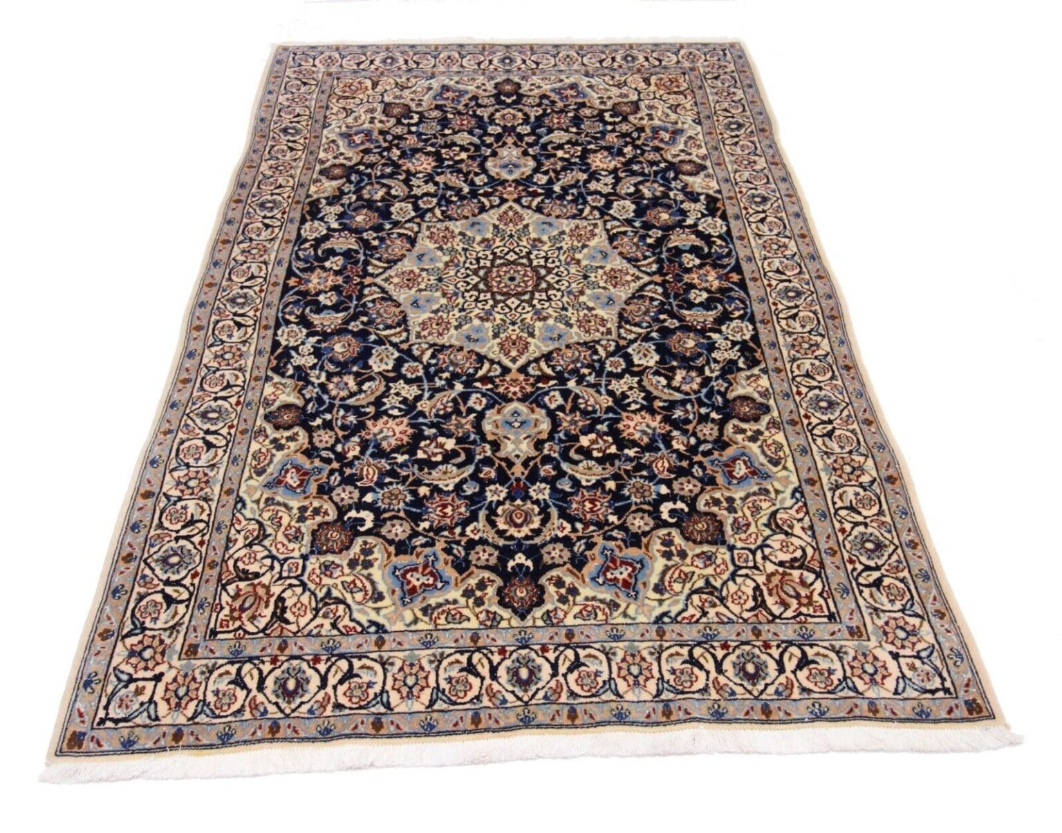 Perserteppich Nain 184 x 122 cm Wolle handgeknüpft