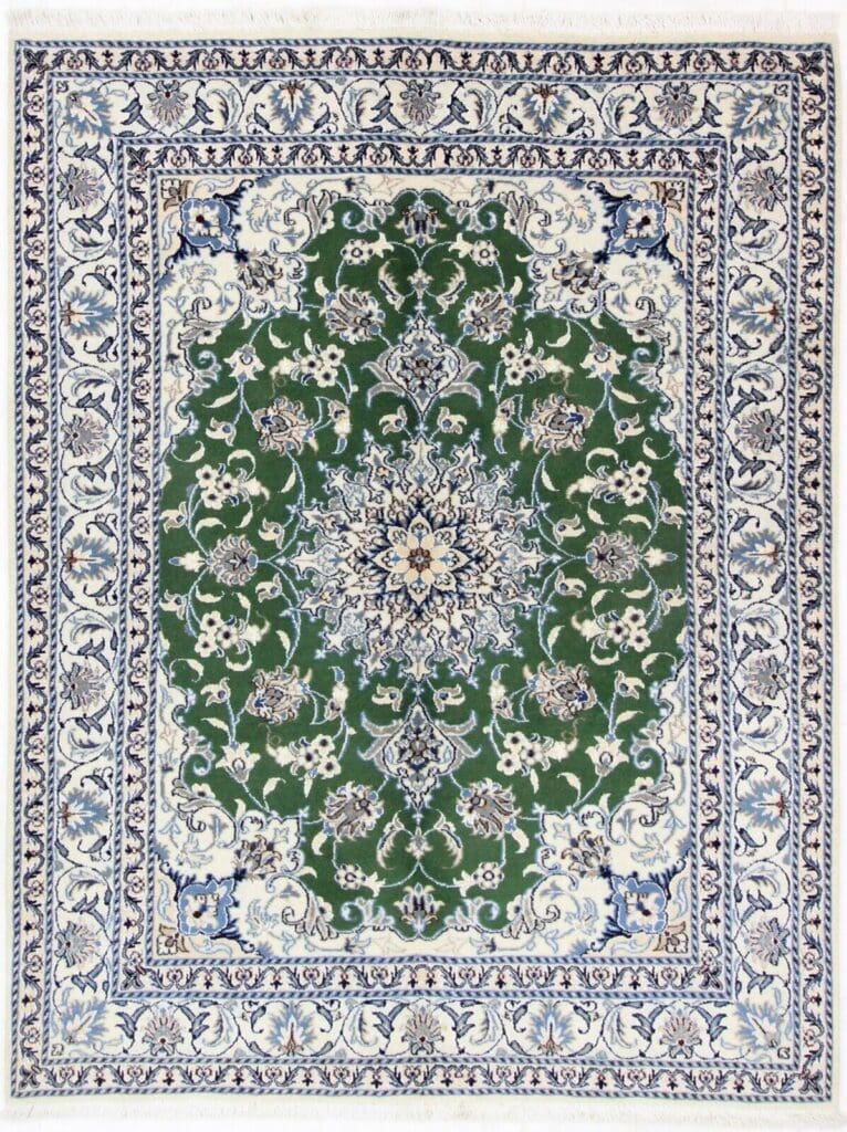 original-perserteppich-nain-kashmari-197x150-cm-handgeknupft-top-zustand Perserteppich Nain Kaschmir 197x150 cm Wolle handgeknüpft