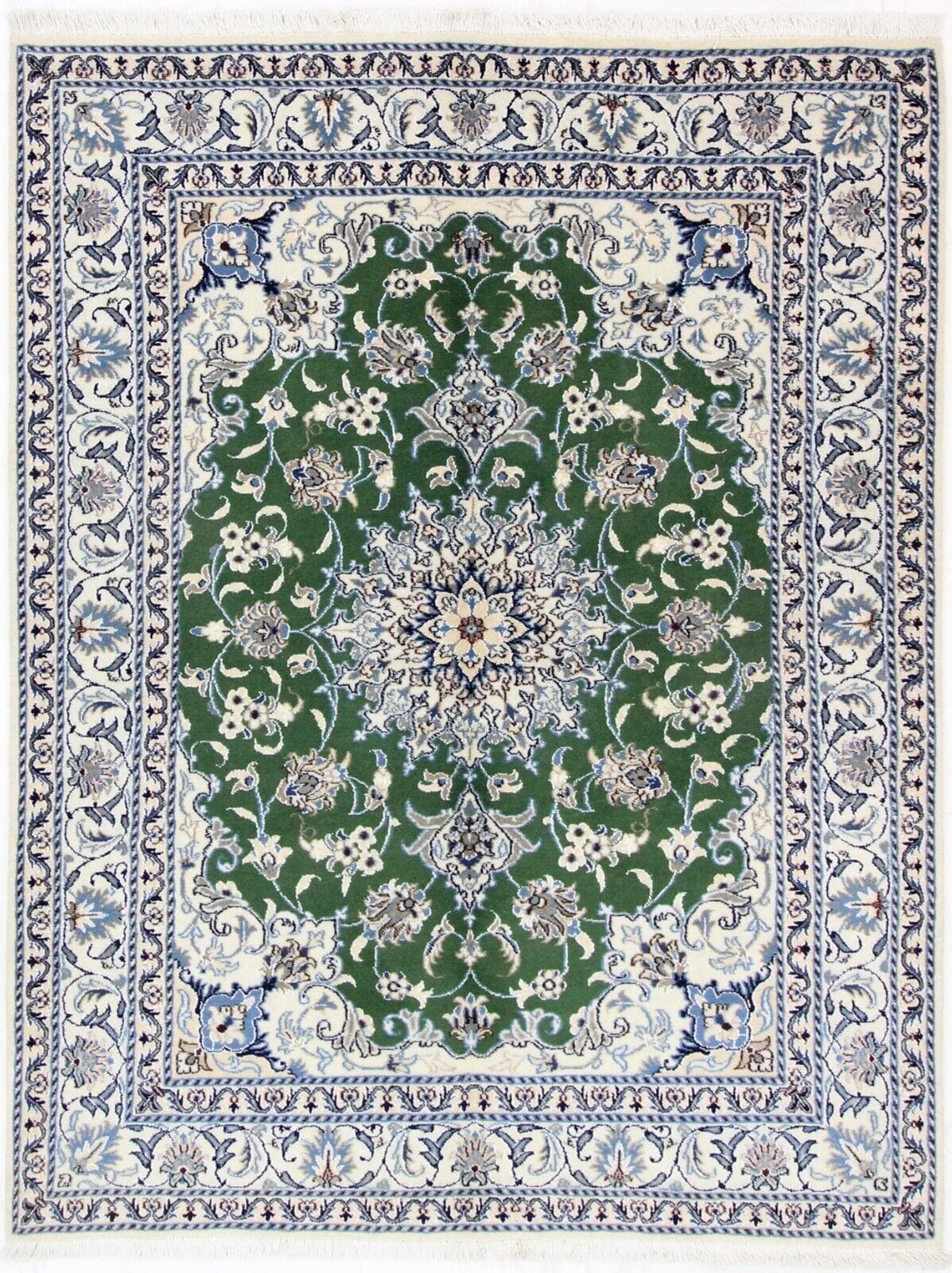 original-perserteppich-nain-kashmari-197x150-cm-handgeknupft-top-zustand Perserteppich Nain Kaschmir 197x150 cm Wolle handgeknüpft