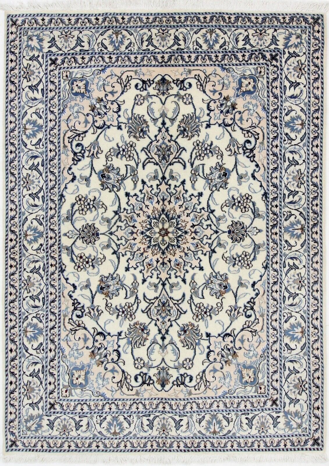 original-perserteppich-nain-kashmari-202x146-cm-handgeknupft Perserteppich Nain Kaschmir 202x146 cm Wolle handgeknüpft