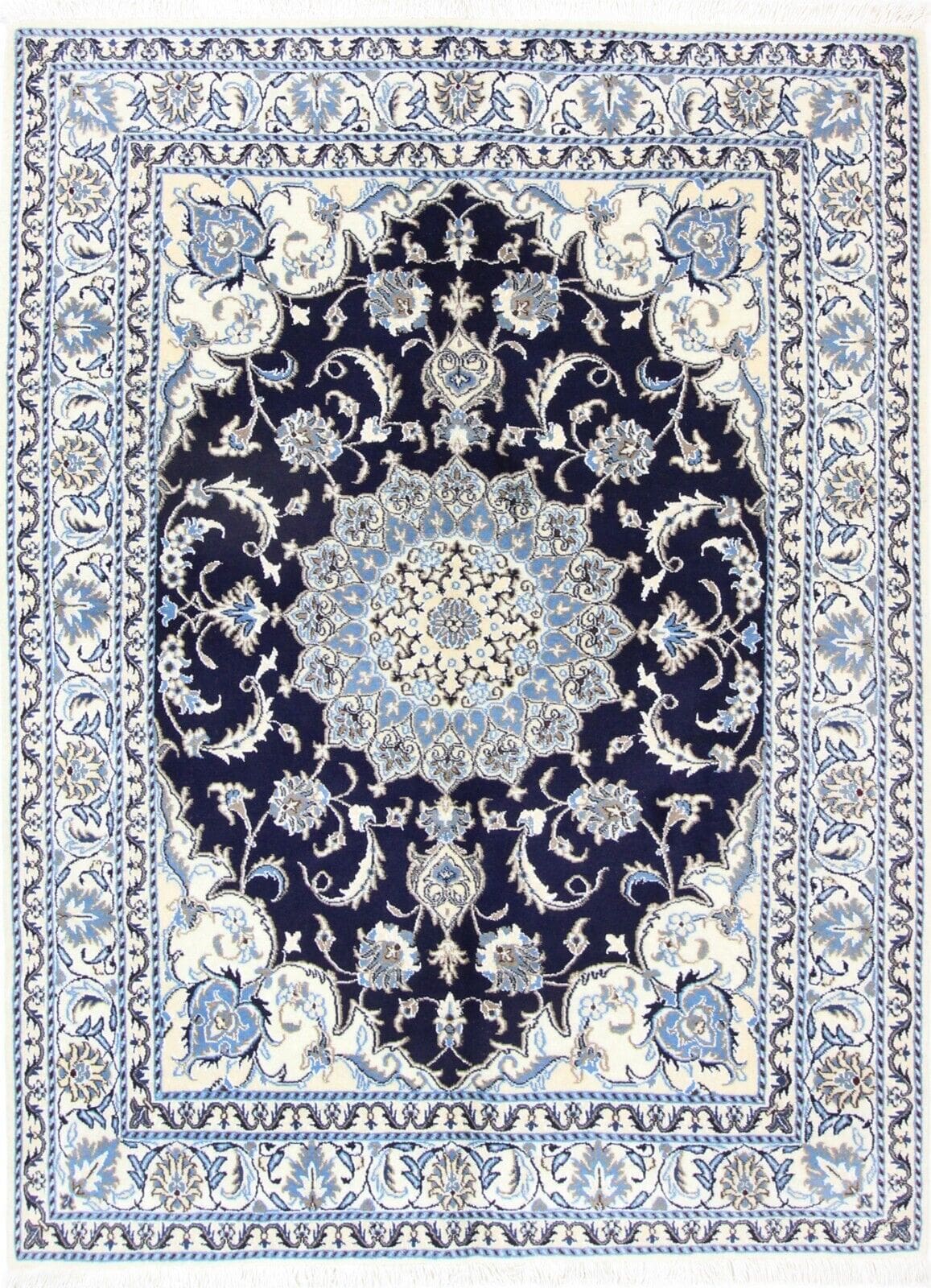 Perserteppich Nain Kaschmir 200 x 146 cm Wolle handgeknüpft