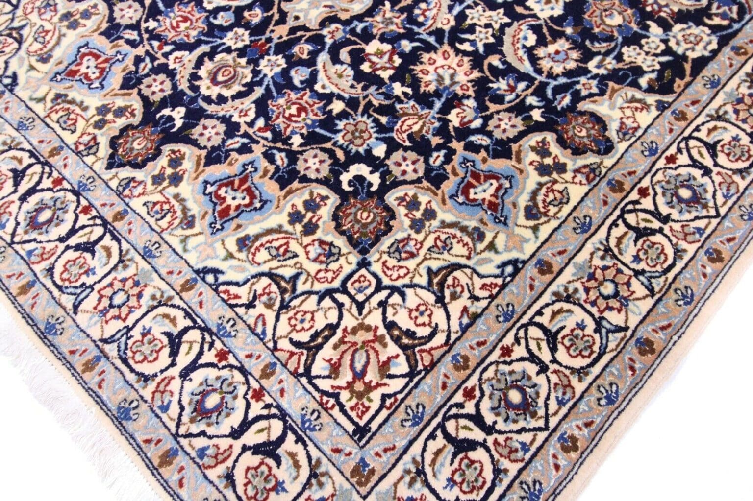 Perserteppich Nain 184 x 122 cm Wolle handgeknüpft