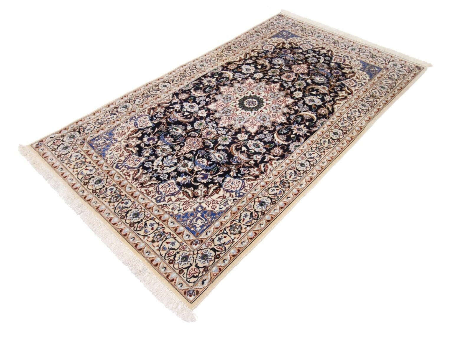 Perserteppich Nain 184x122 cm Wolle handgeknüpft