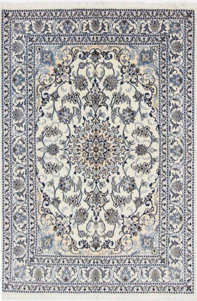 Perserteppich Nain Kaschmir 207 x 145 cm handgeknupft