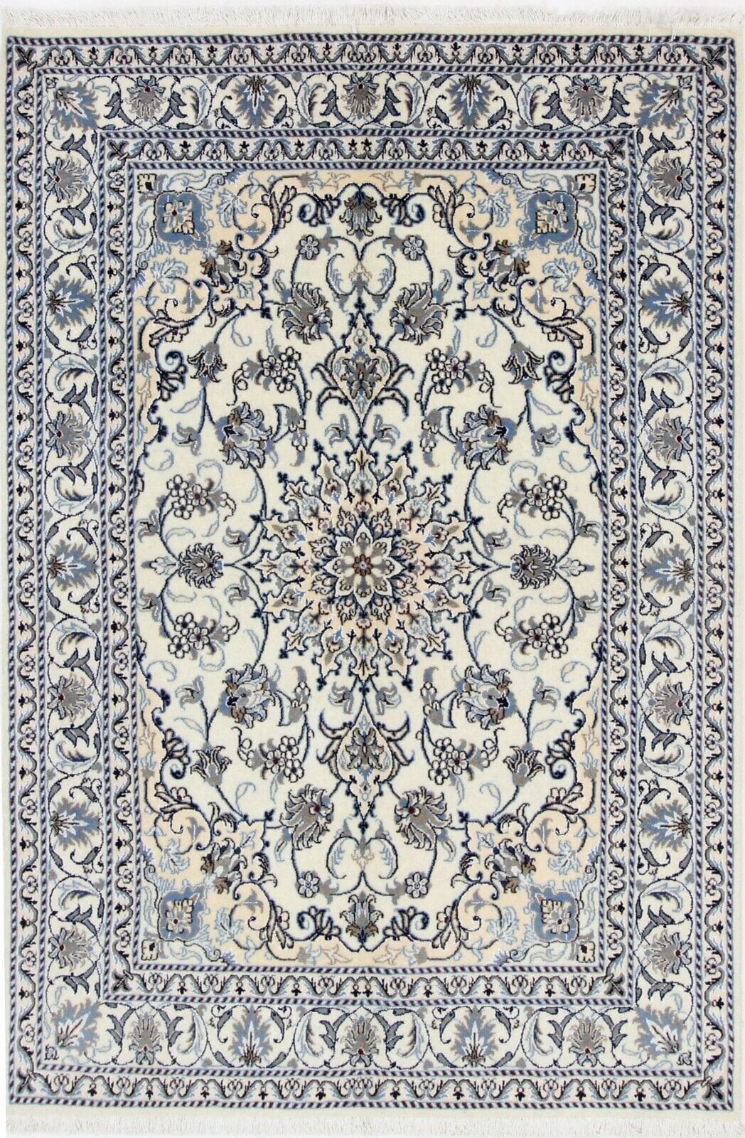 Perserteppich Nain Kaschmir 207 x 145 cm handgeknupft