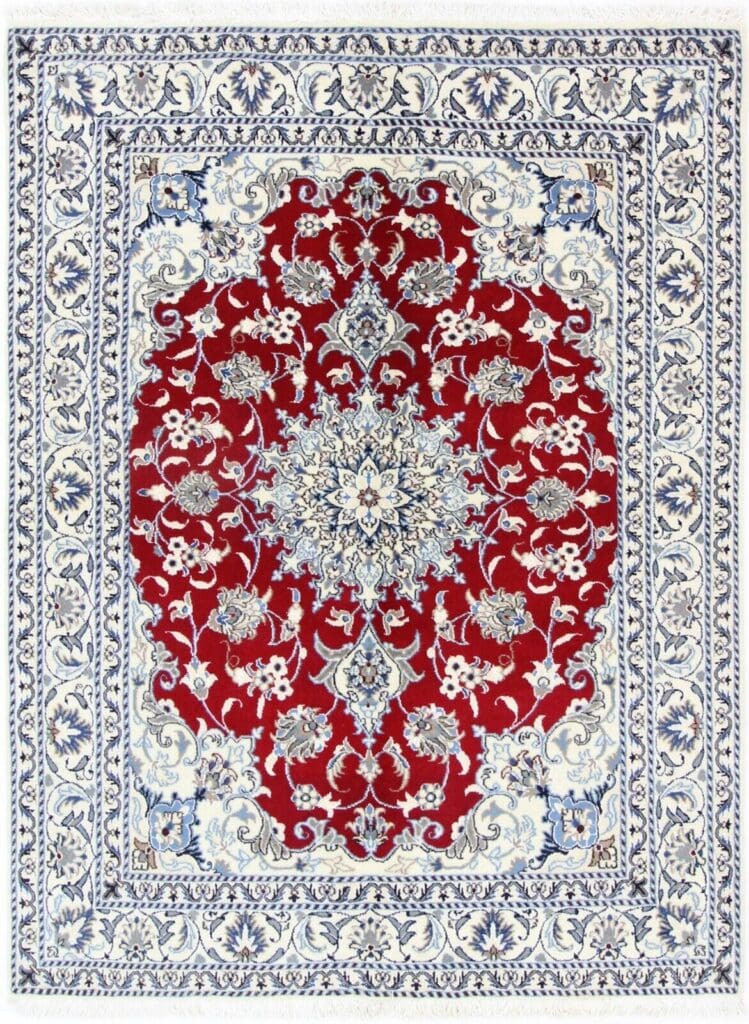 original-perserteppich-nain-kashmari-192x147-cm-handgeknupft Perserteppich Nain 192x147 cm Wolle handgeknüpft