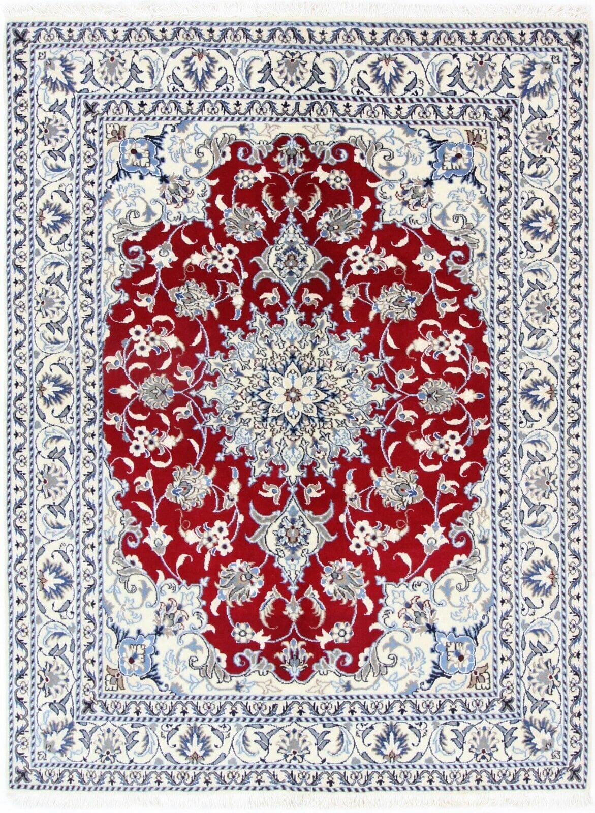 original-perserteppich-nain-kashmari-192x147-cm-handgeknupft Perserteppich Nain 192x147 cm Wolle handgeknüpft