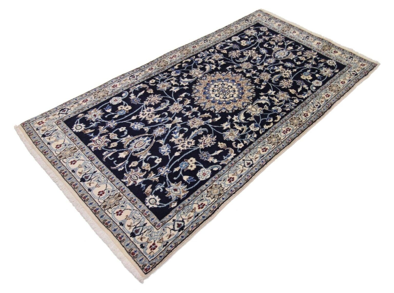 Perserteppich Nain Kaschmir 184x122 cm Wolle handgeknüpft