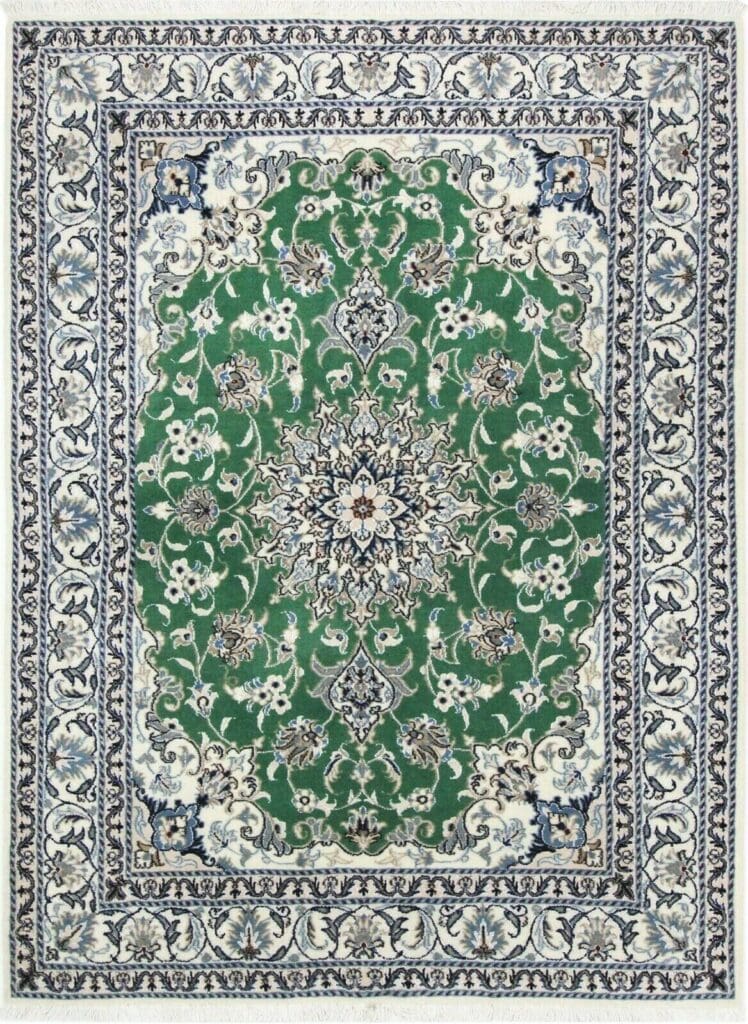 Perserteppich Nain 200 x 149 cm Wolle handgeknüpft