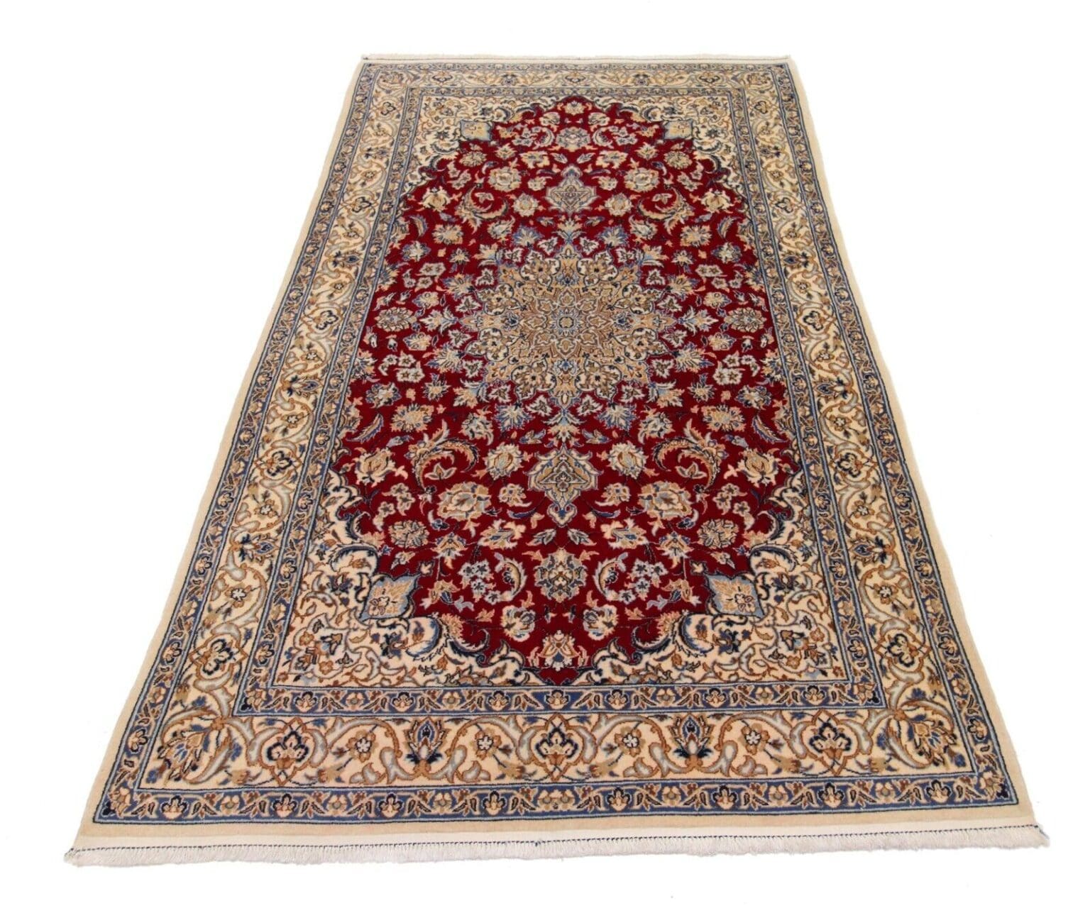 Perserteppich Nain 184 x 122 cm Wolle handgeknüpft