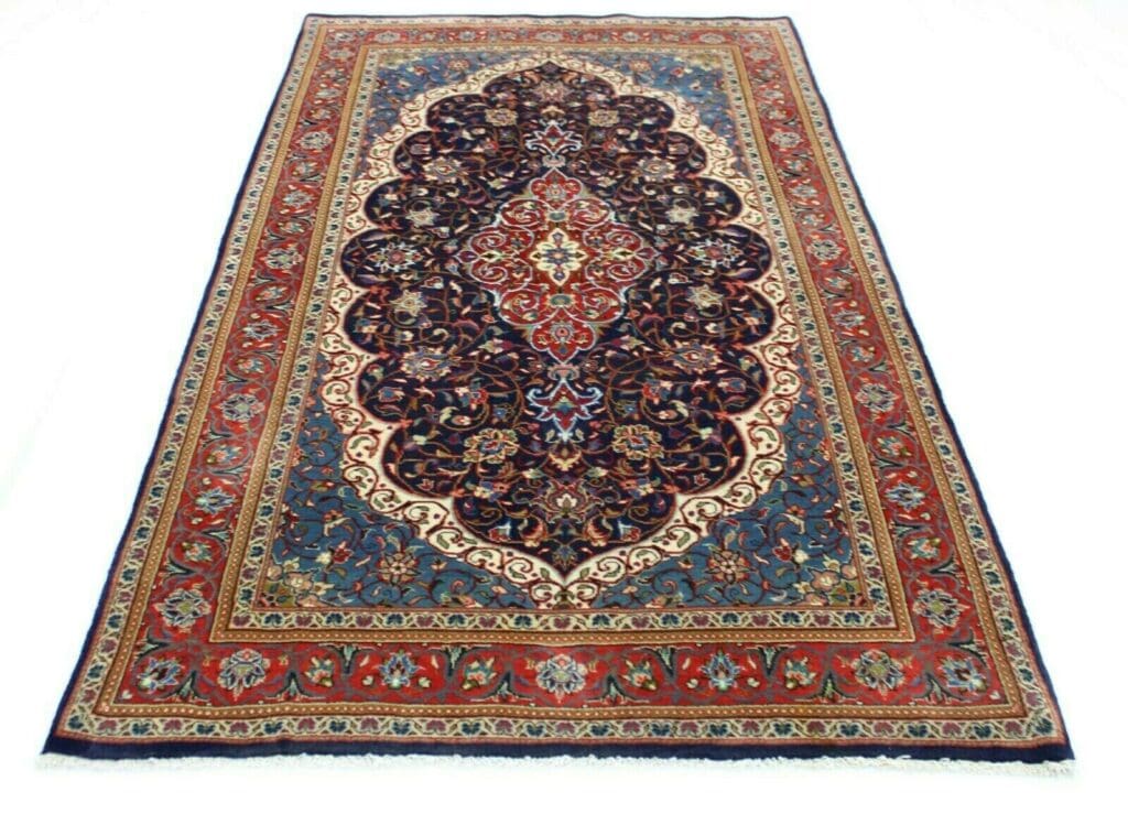 Perserteppich Keshan 227 x 134 cm Wolle handgeknüpft
