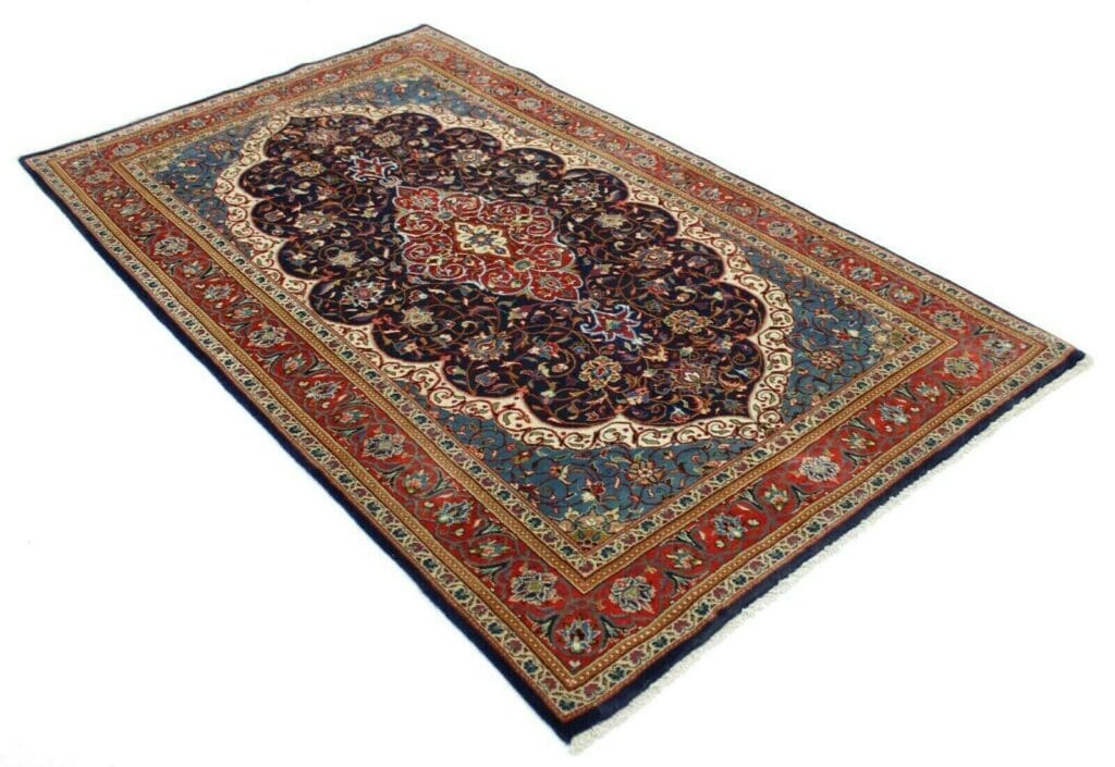 Perserteppich Keshan 227 x 134 cm Wolle handgeknüpft