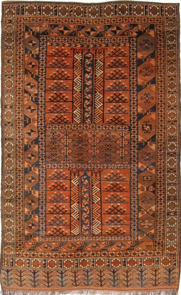 Orientteppich Afghanistan 204 x 155 cm Wolle handgeknüpft