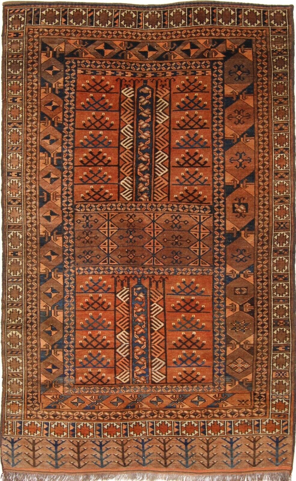 Orientteppich Afghanistan 204 x 155 cm Wolle handgeknüpft