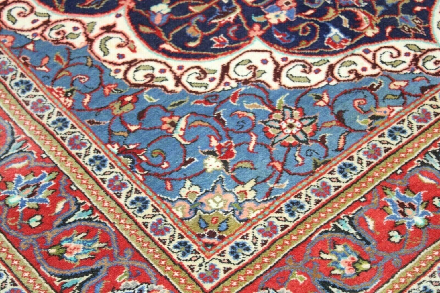 Perserteppich Keshan 227 x 134 cm Wolle handgeknüpft