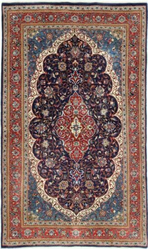 Perserteppich Keshan 227 x 134 cm Wolle handgeknüpft