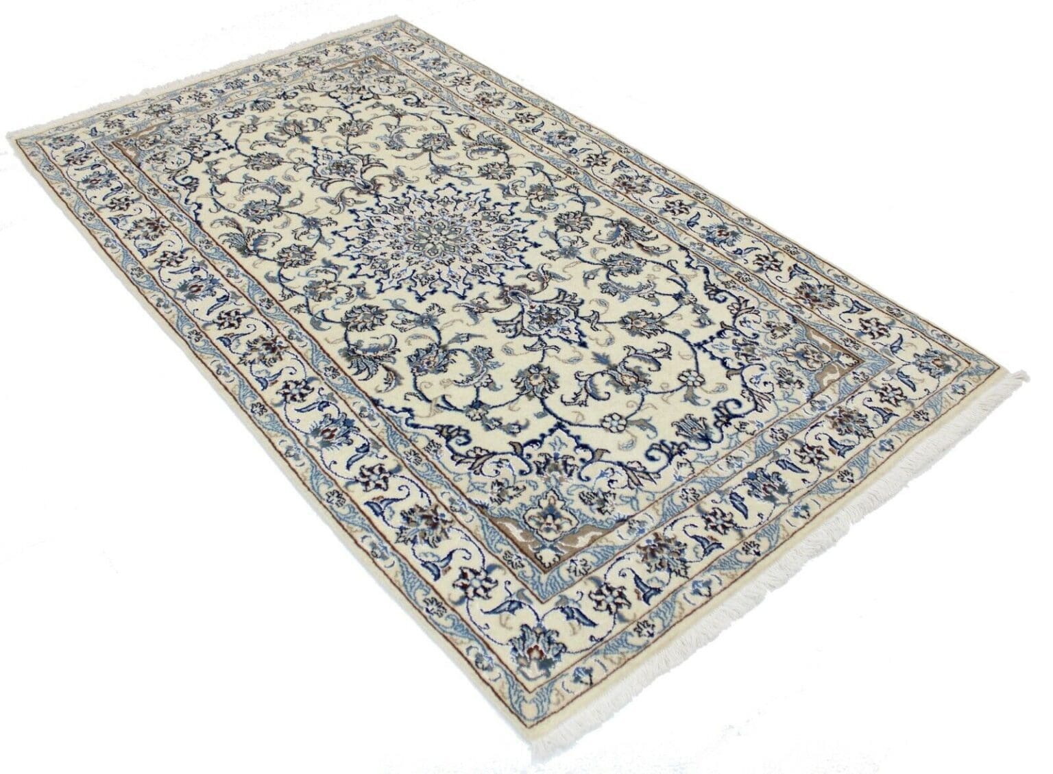 Perserteppich Nain 203 x 119 cm Wolle handgeknüpft
