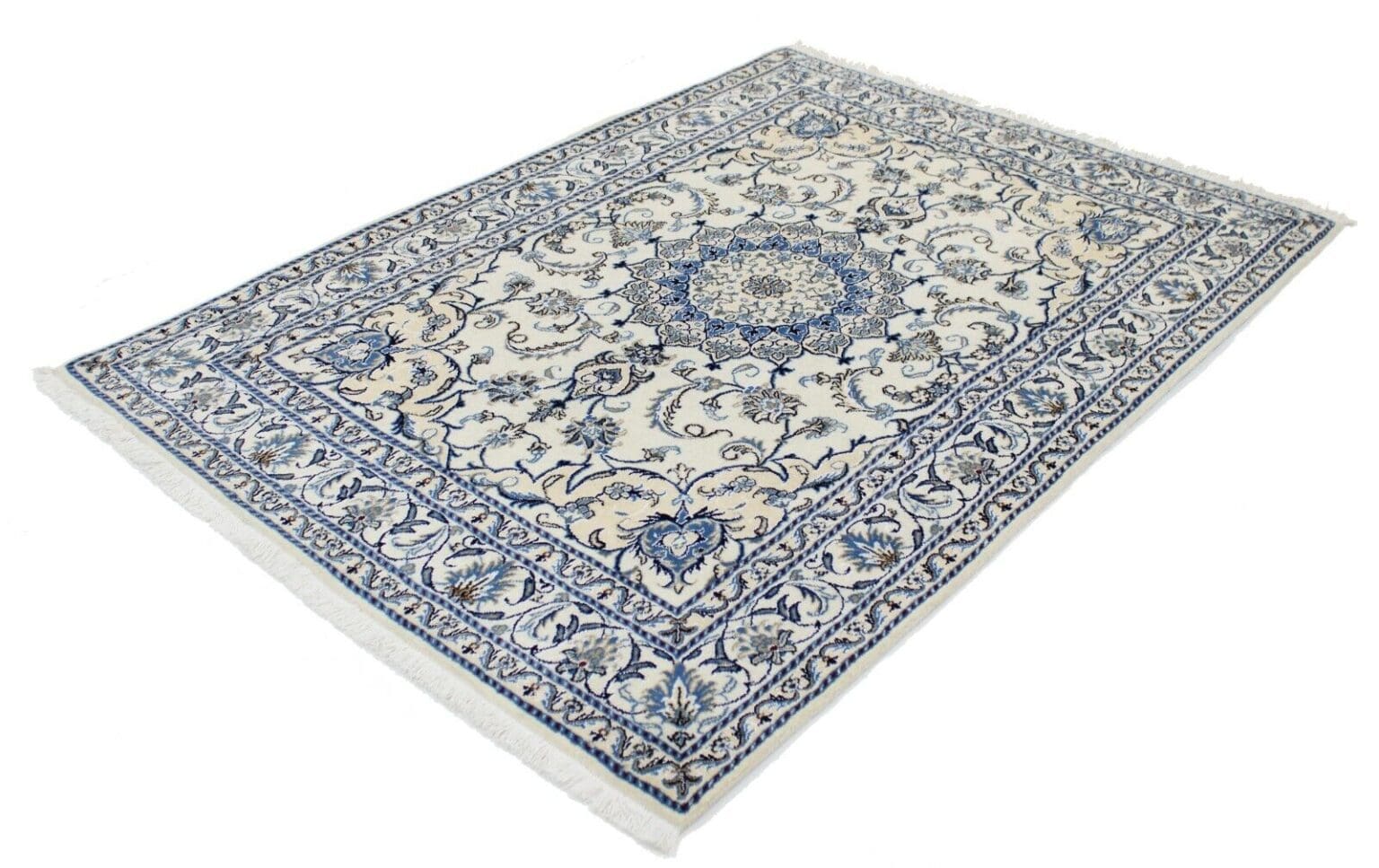 Perserteppich Nain 204 x 145 cm Wolle handgeknüpft