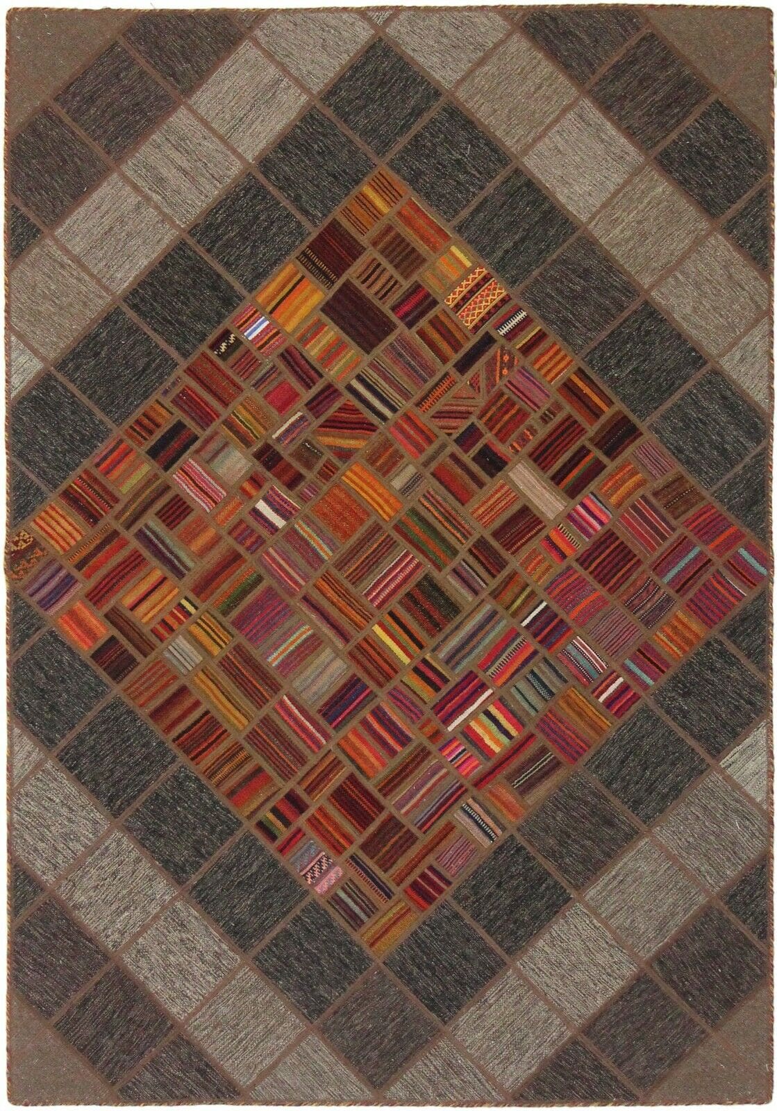 Orientteppich 233 x 160 cm Wolle handgewebt