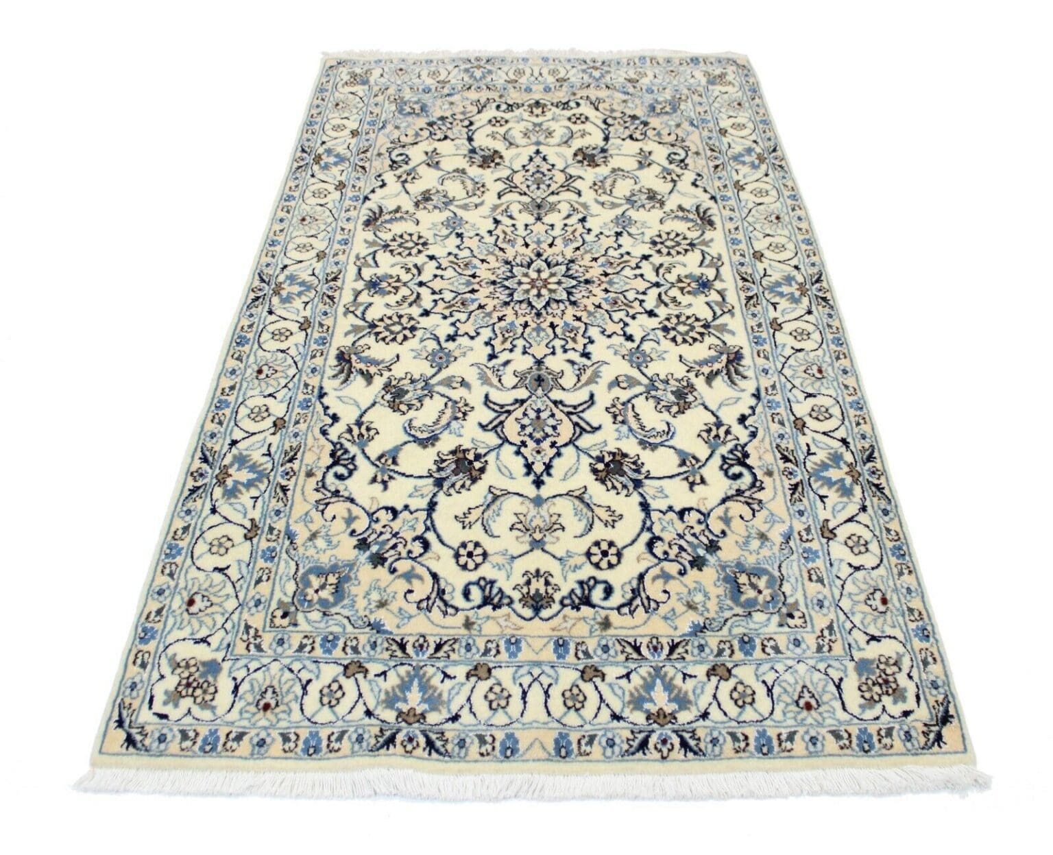 Perserteppich Nain 215 x 119 cm Wolle handgeknüpft