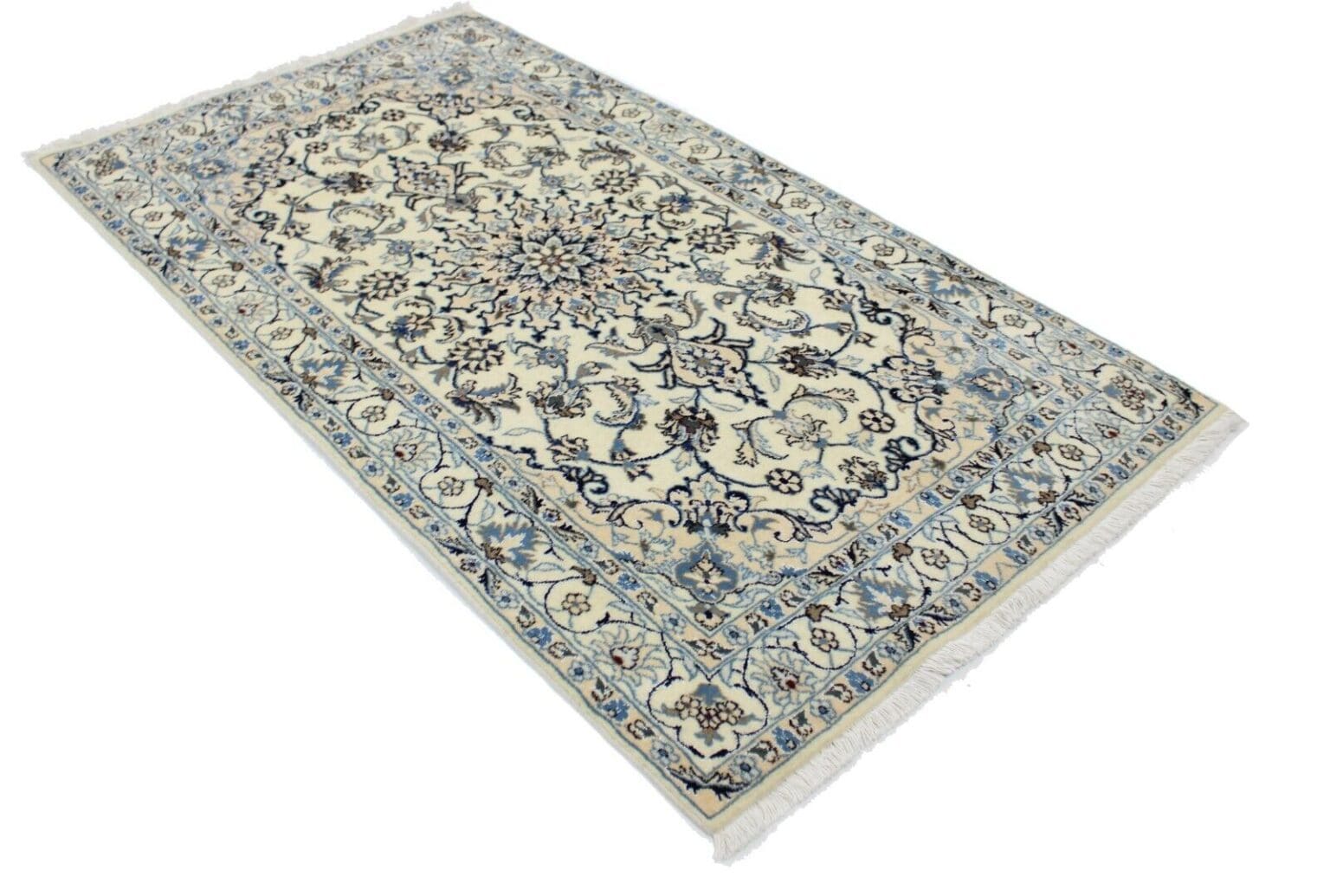 Perserteppich Nain 215 x 119 cm Wolle handgeknüpft