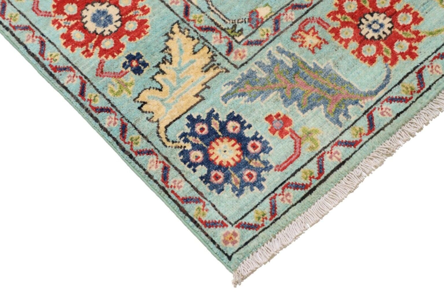 Orientteppich Kazak 194 x 147 cm Wolle handgeknüpft